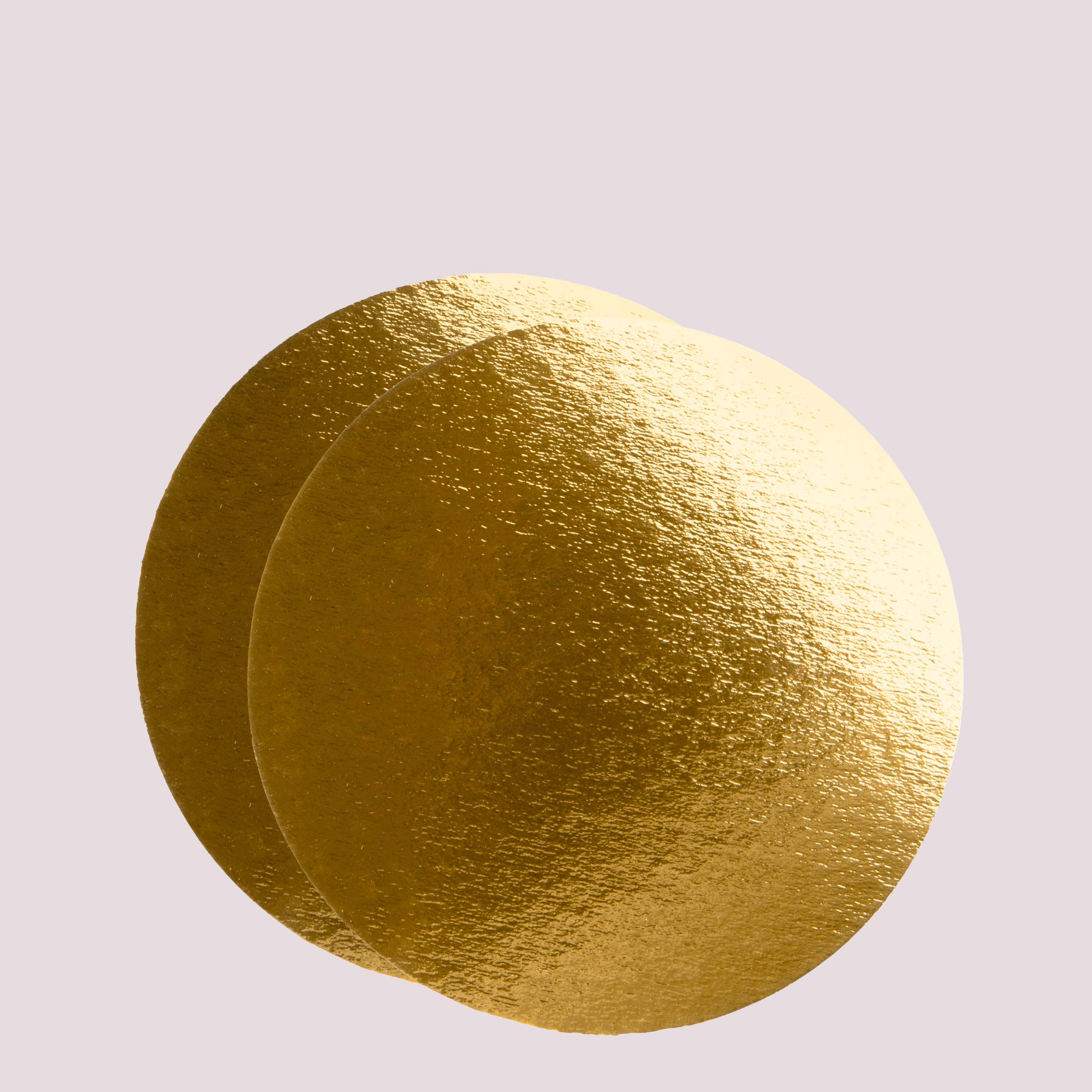 cbases de tartas redondas dorado-dorado